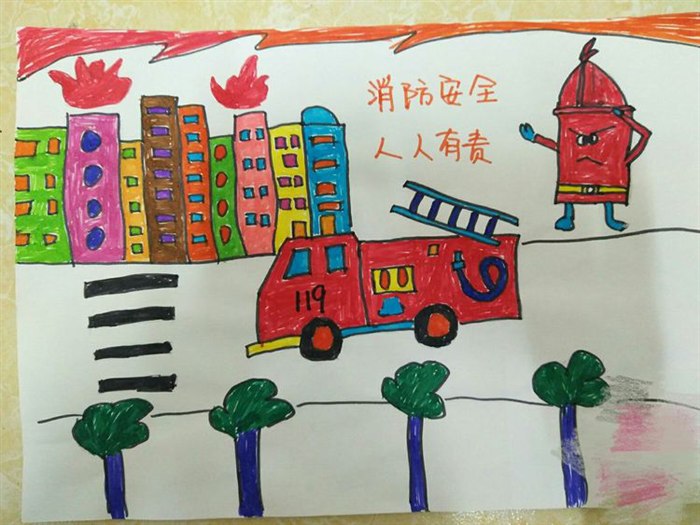 亲子安全绘画作品展示